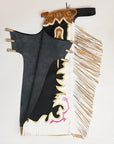 Hilason Handmade Genuine Leather Chaps Adult Handtooled Rodeo Bull Riding