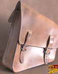 Motorcycle Bike Right Side Saddle Bag Leather Softail Rigid Hilason