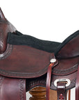 HILASON Western Horse Saddle American Leather Flex Tree Trail & Pleasure Chocolate Brown