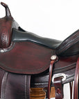 HILASON Western Horse Saddle American Leather Flex Tree Trail & Pleasure Chocolate Brown
