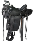 Western Horse Saddle American Leather Wade Ranch Roping Black Hilason