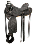 Hilason Western Horse Wade Saddle American Leather Ranch Roping Antique Black