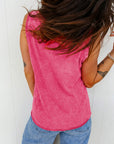 Mineral Wash V-Neck Tank Top