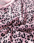 Leopard Patchwork Short Sleeve Loose Top