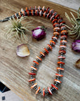 NFR Collection Necklace – 6mm Sterling Silver Pearls with 16mm Spiny Oyster – 38"