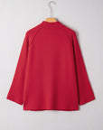 Solid Collared Button Front Cardigan Jacket