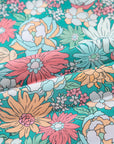 Floral Notched Neck Puff Short Sleeve Blouse