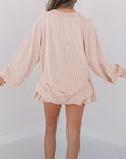 Corded Top and Ruffle Mini Skort Set