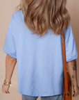 Solid Short Sleeve Hi Low Hem T-Shirt