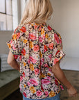 Rhea Floral Crew Neck Blouse