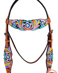 Hilason Western Horse Headstall Bridle American Leather Fringes