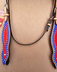 Hilason Western Horse Breast Collar Headstall Bridle American Leather Tan
