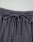 Floral Patch Mineral Wash Terry Knit Pants