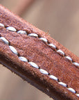 Hilason Hermann Oak Leather Laced Cheeks Horse Knotted Browband Headstall
