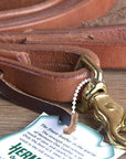 5/8" X8' Hilason Hermann Oak Leather Horse Roping Reins Waterloop Tie W/ Snap