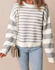 Dylan Stripe Drop Shoulder Sweater