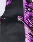 Hilason Western Leather Kids Junior Youth Pro Rodeo Bull Riding Chaps