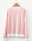 Skyler Contrast Edge Patchwork Long Sleeve Top