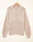 Delaney Texture Knitted Puff Sleeve Sweater