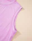 Mineral Wash Tank Top and Lined Split Skirt Set