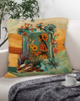 Colores de Mexico Fantasia Throw Pillow Case 18x18inch Made In America
