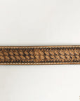 HILASON Western Genuine Leather Belt for Men Women Cowboy Cowgirl Handmade Unisex Full Grain Heavy Duty Tooled Belt for Jeans