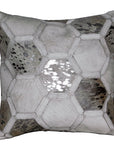 Hilason Cowhide Leather Hair-On Patchwork Cushion Pillow Cover