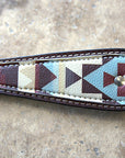 Hilason Western Horse Headstall Bridle American Leather Brown Aztec