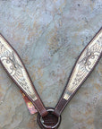 Hilason Western Horse Breast Collar Headstall American Leather Angel Wings
