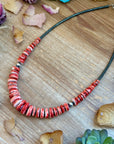 23” Red Spiny Graduated Necklace