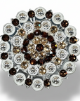 Bright Silver Topaz - Champagne Crystal Conchos - Sizes from 1"- 3" and Buckles