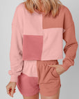 Saige Patchwork Long Sleeve Shorts