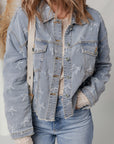 Amelia Wash Raw Hem Jacket