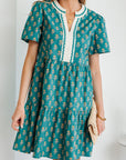 Clover Short Sleeve Floral Dress