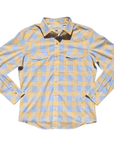Lightweight Palaka Shirt With Gray And Yellow Print