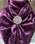 35X35" Solid Plum Wild Rag / Scarf WRS21 - Crystal Concho Wild Rag Slides - Assorted