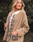 Renaona Print accent Plush Jacket