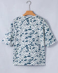 Camo Chest Pocket V-Neck Short Sleeve Tee