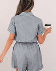 Fernanda Stripe High Waist Romper
