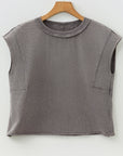 Solid Mineral Wash Boxy Tank Top