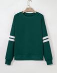 Varsity Stripe Drop Shoulder Oversized Sweatshirt
