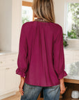 Deborah Flounced Bracelet Sleeve Blouse
