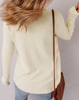 Soleil Knit Half Henley Top