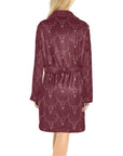 Burgundy Longhorn Women's Western Bath Robe