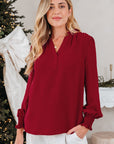 Karimya Long Sleeve Blouse Long Sleeve Top