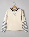 Ashley Striped Long Sleeve Two-in-one Top