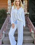 Bow Tie Shirt and Pants Pajama Set