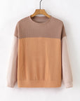 Adaline Ribbed Loose top Long Sleeve Top