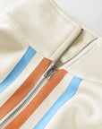 Stripe Patchwork Quarter-Zip Pullover and Pant Set