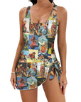 Baha Ranch Vintage Cowboy Skirted Swimsuit